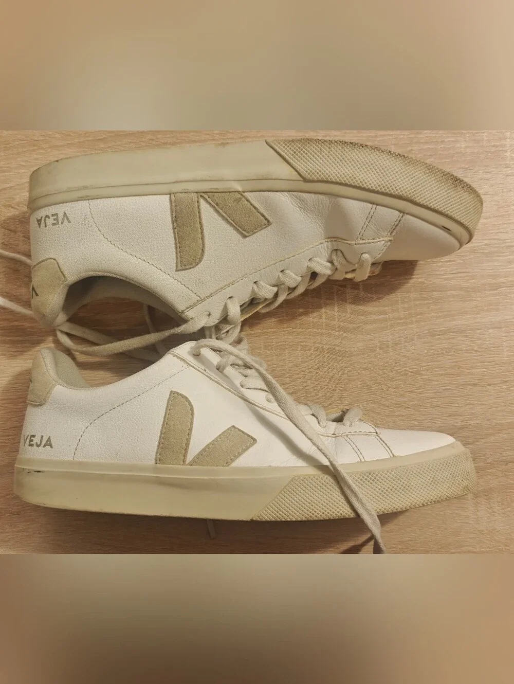 Veja Campo White Natural Grey Suede Sneakers Women’s US 9 Leather Casual